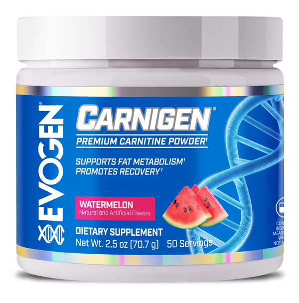 Evogen |  Carnigen | L-Carnitine blend Powder | Watermelon Flavor | Front Image Bottle