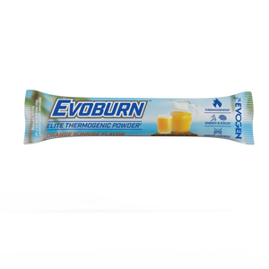 Evogen | Evoburn Travel Packet | Elite Thermogenic Powder | Orange Sunrise Flavor | Front Image Packet